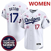 Women's Los Angeles Dodgers #17 Shohei Ohtani White 2025 Tokyo Series Limited Stitched Jersey Dzhi,baseball caps,new era cap wholesale,wholesale hats